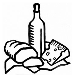 Jause - Tusche - Illustrationen Doris Maria Weigl / Menü