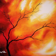 "Phoenix" - Acryl  auf Leinen - 80x50cm - Doris Maria Weigl / Art 