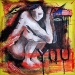 "lost ma inmost" - Serie Angst - Acryl  auf Leinen - 30x30cm - Doris Maria Weigl / Art 