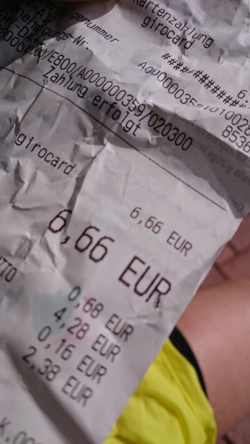 Wie lange habe ich schon auf so einen Bon gewartet.