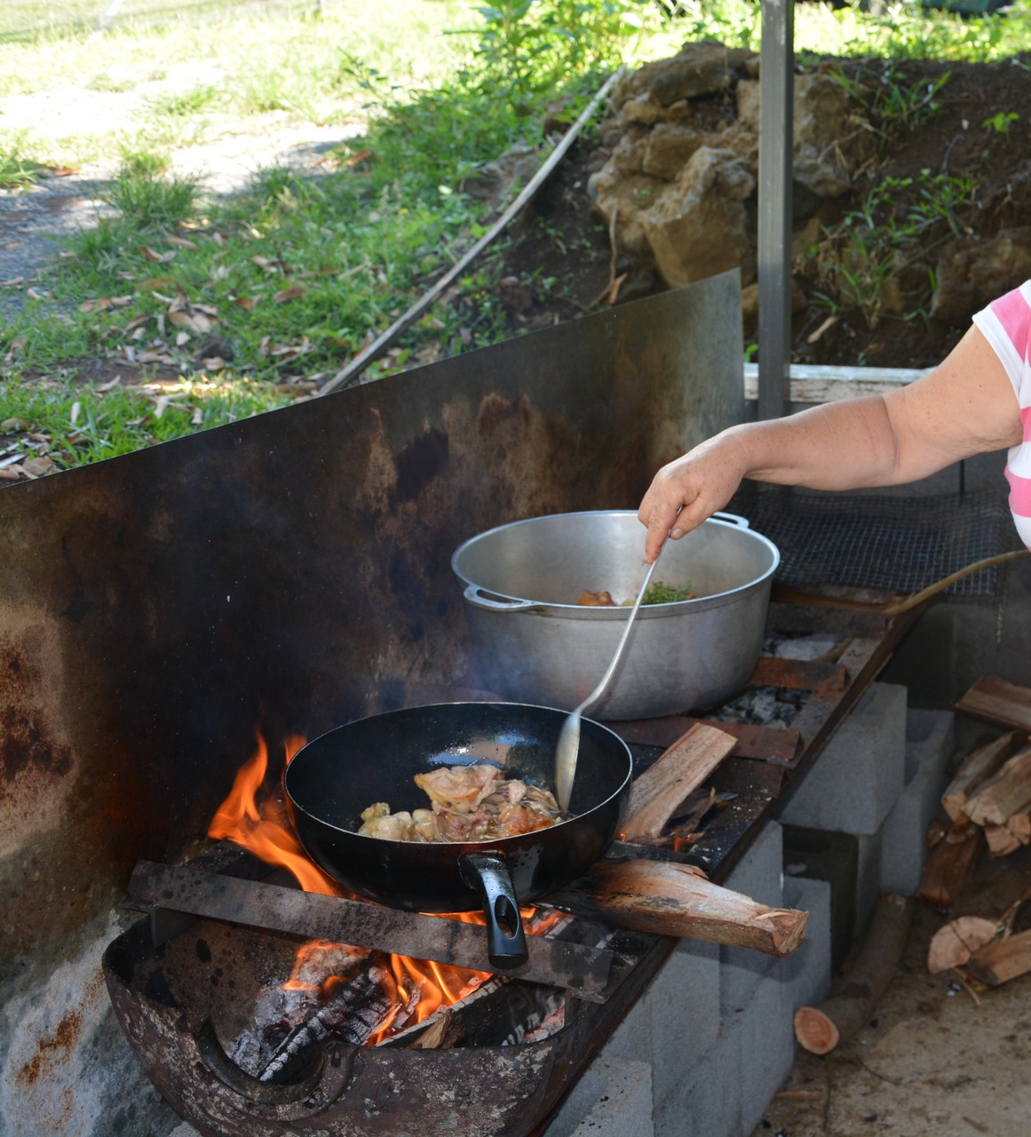 cuisine au feu de bois ou ...