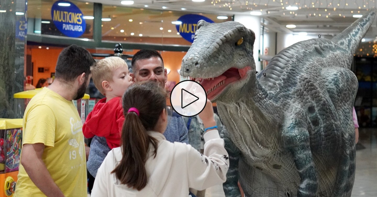 Visita de un dinosaurio: Dinamización comercial (campaña Black Friday)