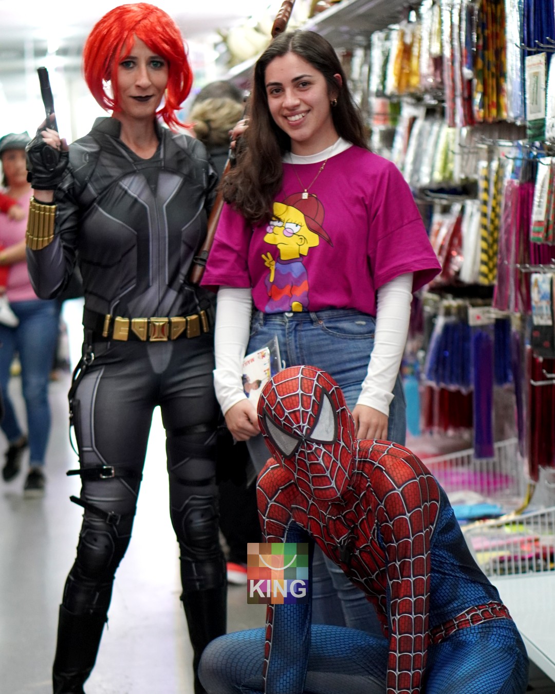 Black Widow y Spiderman en King Markt