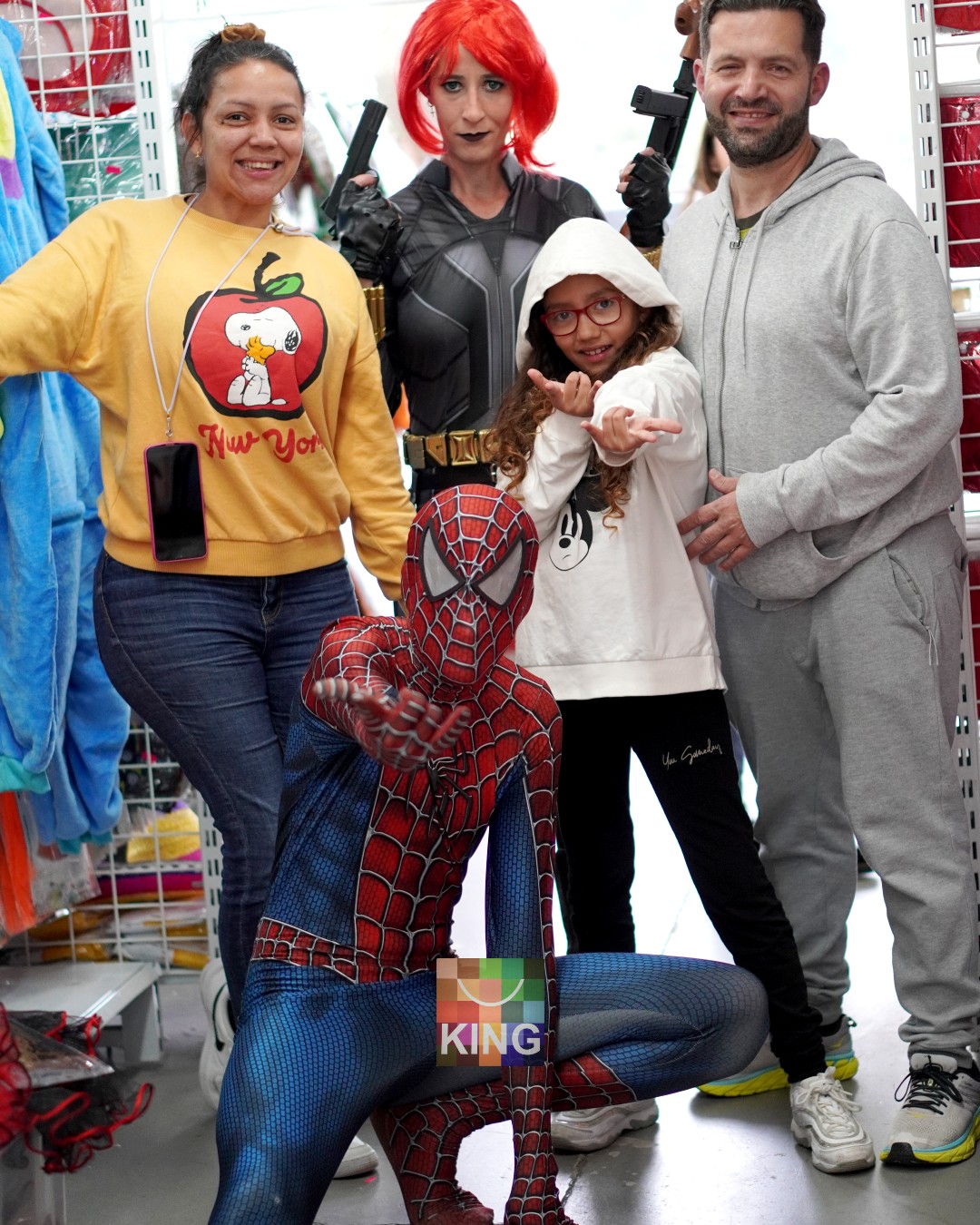 Black Widow y Spiderman en King Markt