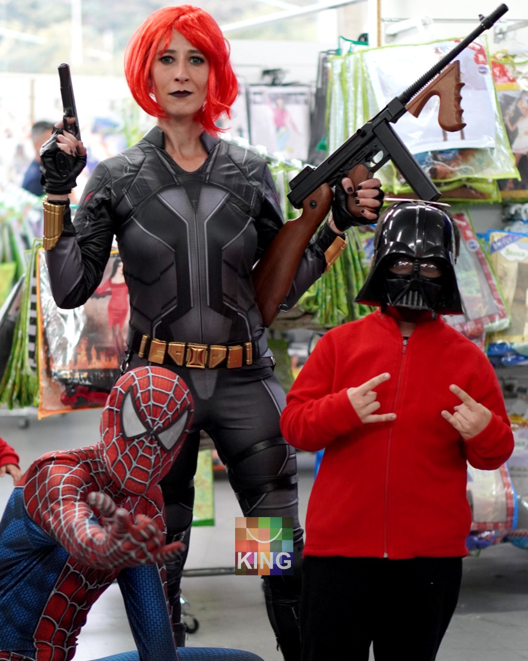 Black Widow y Spiderman en King Markt