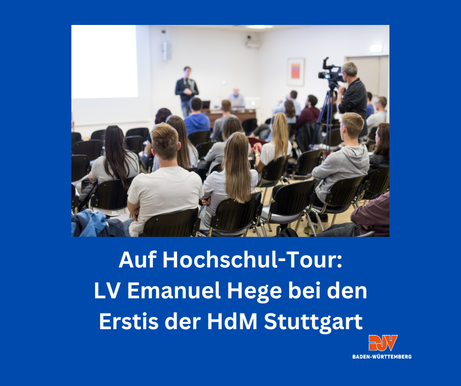 LV Emanuel Hege bei den Erstis an der HdM Stuttgart