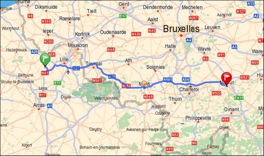 Fromelles - Mons - Namur