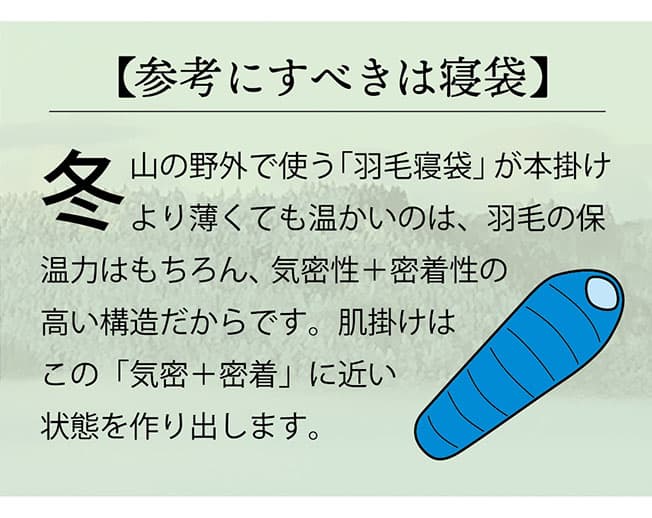 目指したスタイルは寝袋