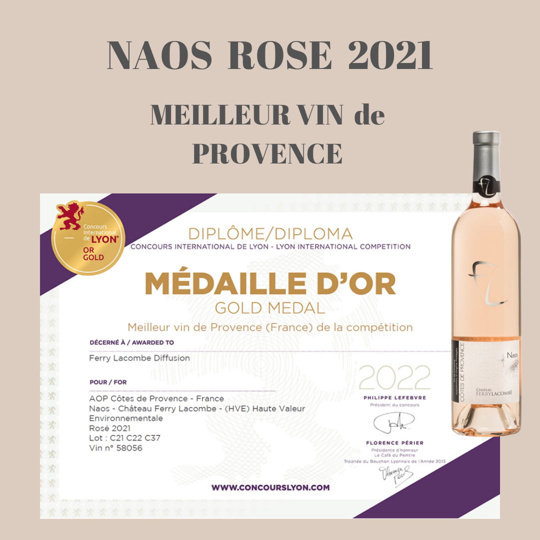 Naos Côtes de Provence rosé 2021 Meilleur Vin de Provence