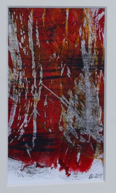 008, Acryl auf Papier, 6,9x11,5 innen, 30x40 aussen, 180 € gerahmt