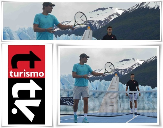 Nadal y Djokovic en el Glaciar Perito Moreno