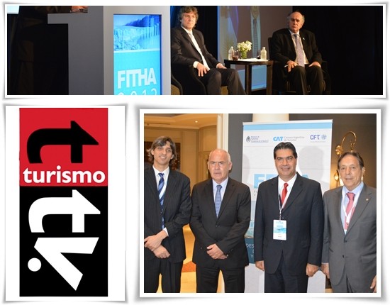 Enrique Meyer, Jorge Capitanich y Oscar Ghezzi,  en la inauguración de FITHA 2013