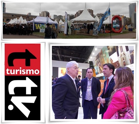 Hernán Torre en el stand de la provincia de Buenos Aires