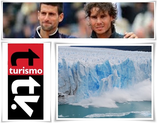 Nadal y Djokovic en el Glaciar Perito Moreno