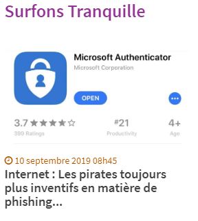 Sécurité informatique application Authenticator