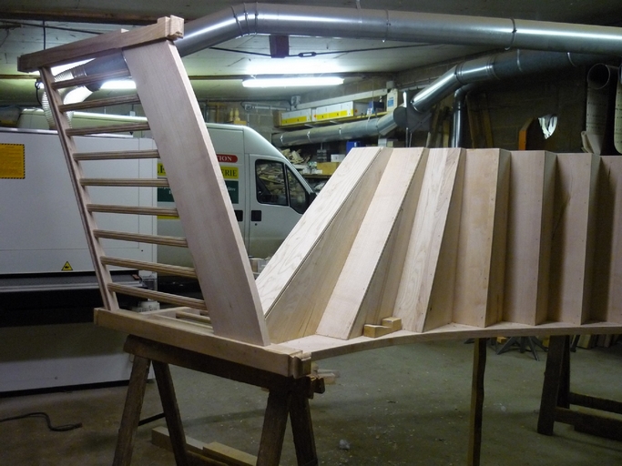 Fabrication d'escalier quart-tournant