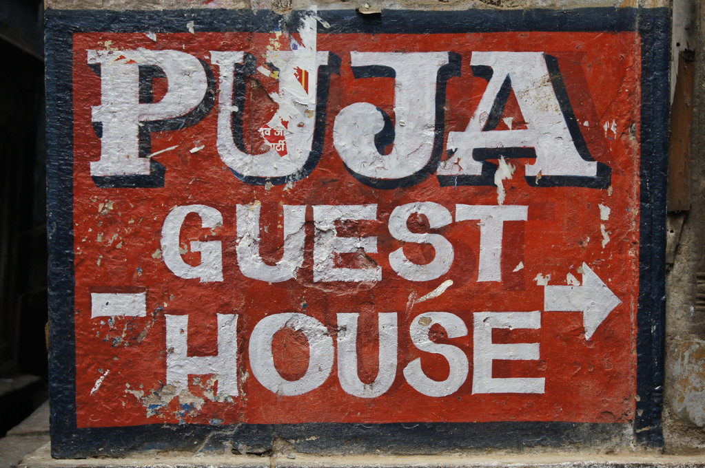 Wegweiser zu meinem Guesthouse