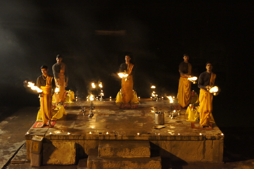 Abendzeremonie in Varanasi