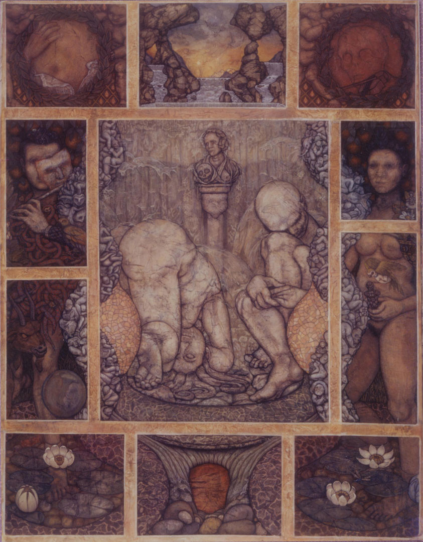 Esquisse-carton (Cartoon- sketch.) Détrempe. (Distemper) 5ft. 3 ins. x  4ft. 7 ins. 160X140 cms. Collection privée.