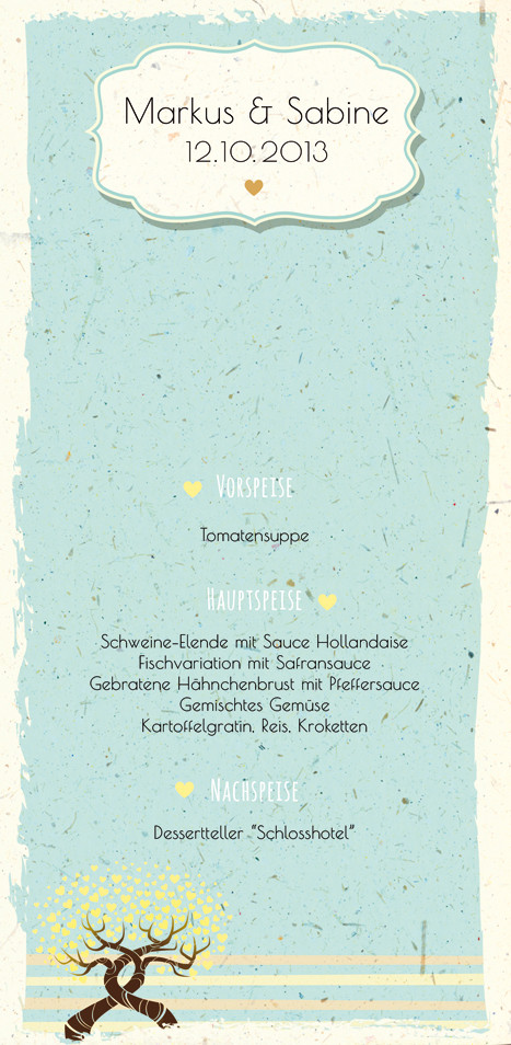 wedding menu (2013)