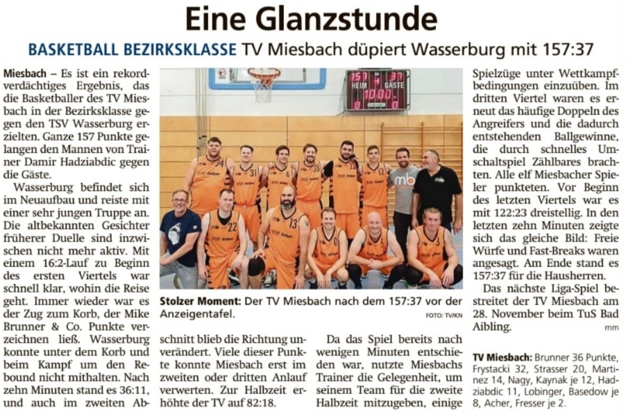 Bericht im Miesbacher Merkur am 27. Oktober 2021 - zum Vergrößern klicken