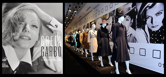 Exposition "GRETA GARBO le mystère d'un style" au musée FERRAGAMO où fut également exposé le tailleur