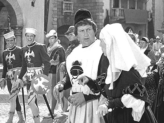 De gauche à droite: les pages MAURICE MURPHY (Balthazar), J. ELY, ANDY DEVINE.