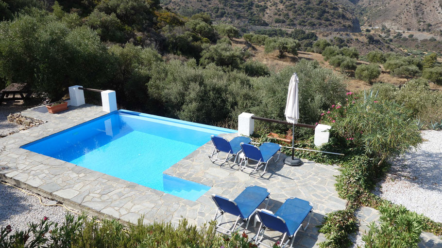 Crète : pisicne de la villa Azure Heights à Sfaka