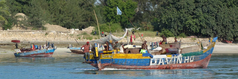 Zanzibar, bateaux près de Stone Town