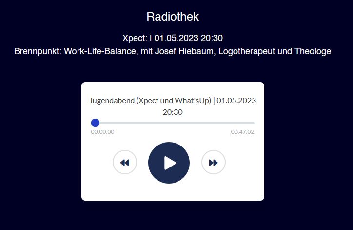 Radiosendung: Work-Life-Balance