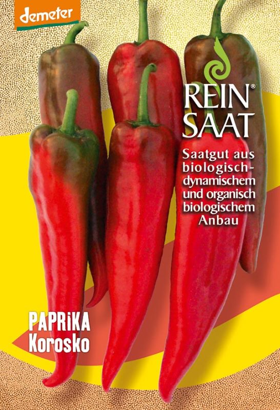Bio-Saatgut Paprika 'Korosko' - raimund Biogartenbedarf