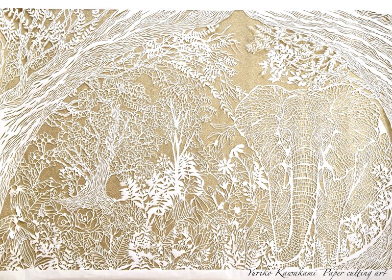作品名「永遠に変わり続ける今」切り絵