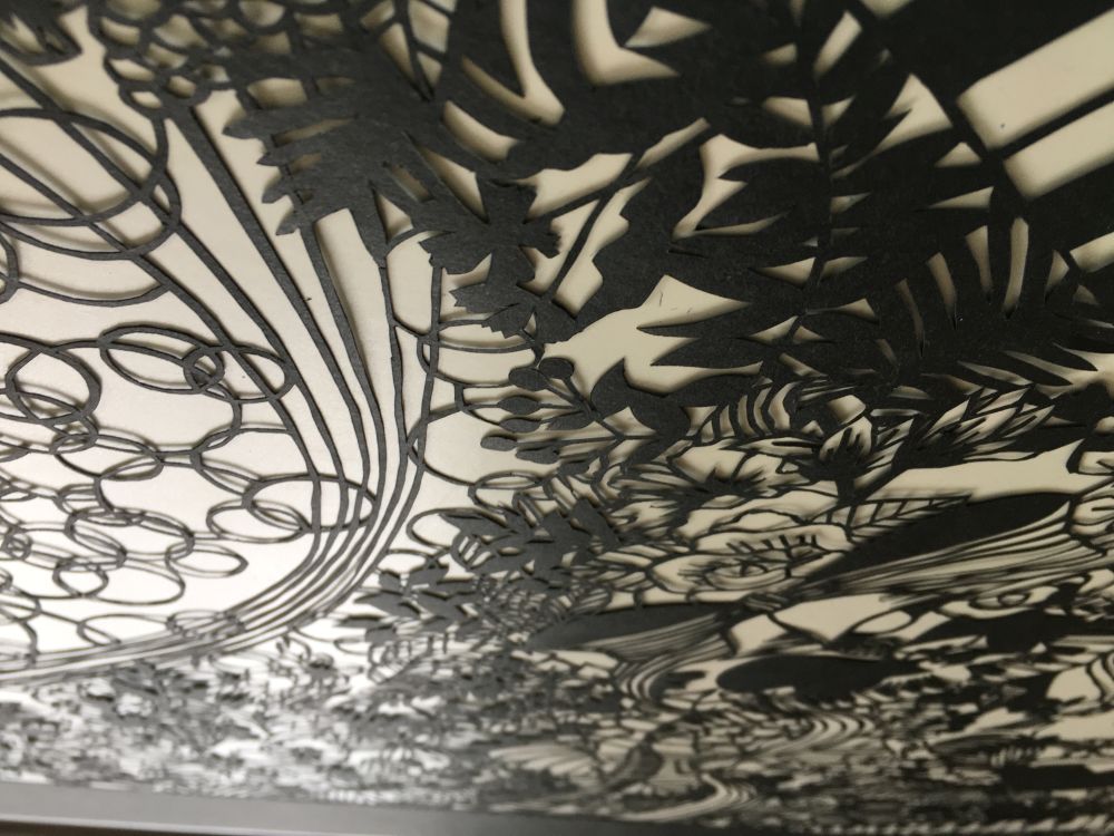 作品名「愛の鐘に祈りを」　切り絵