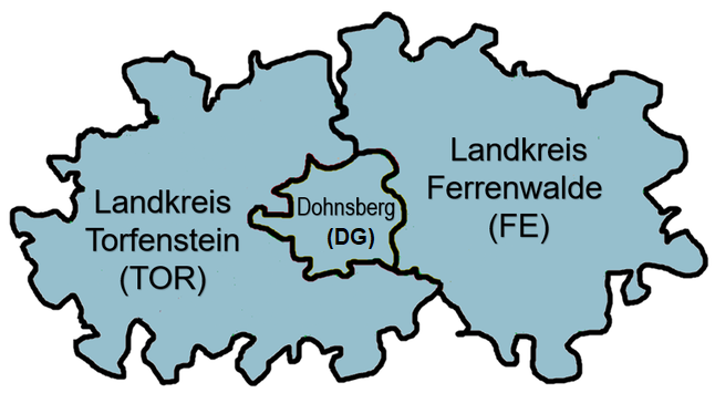 Landkreise von 1994 bis zur Gebietsreform 2008