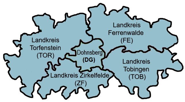 Landkreise von 1990 bis zur Gebietsreform 1994
