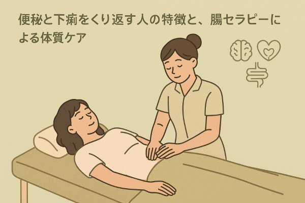 便秘と下痢をくり返す人の特徴と、腸セラピーによる体質ケア