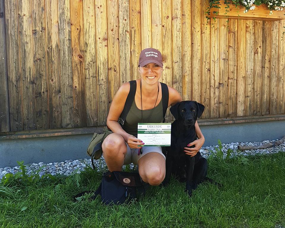 1. Platz mit excellent beim Dummy Trial Novice des ÖRC in Karlstift (August 2016)