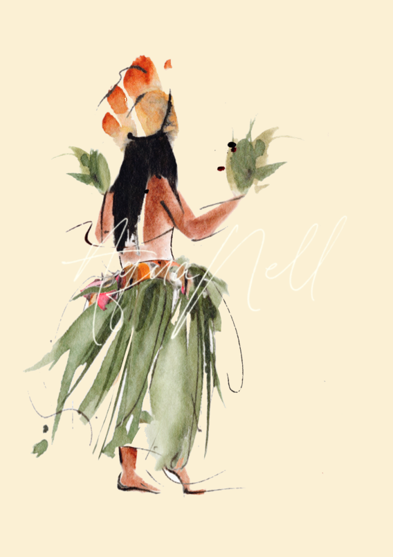 Danseuse tahitienne ii Aquanell
