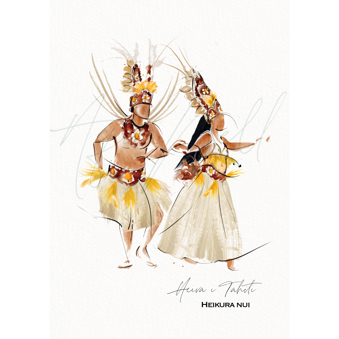 Affiche "Heikura nui couple" Aquanell VENDU
