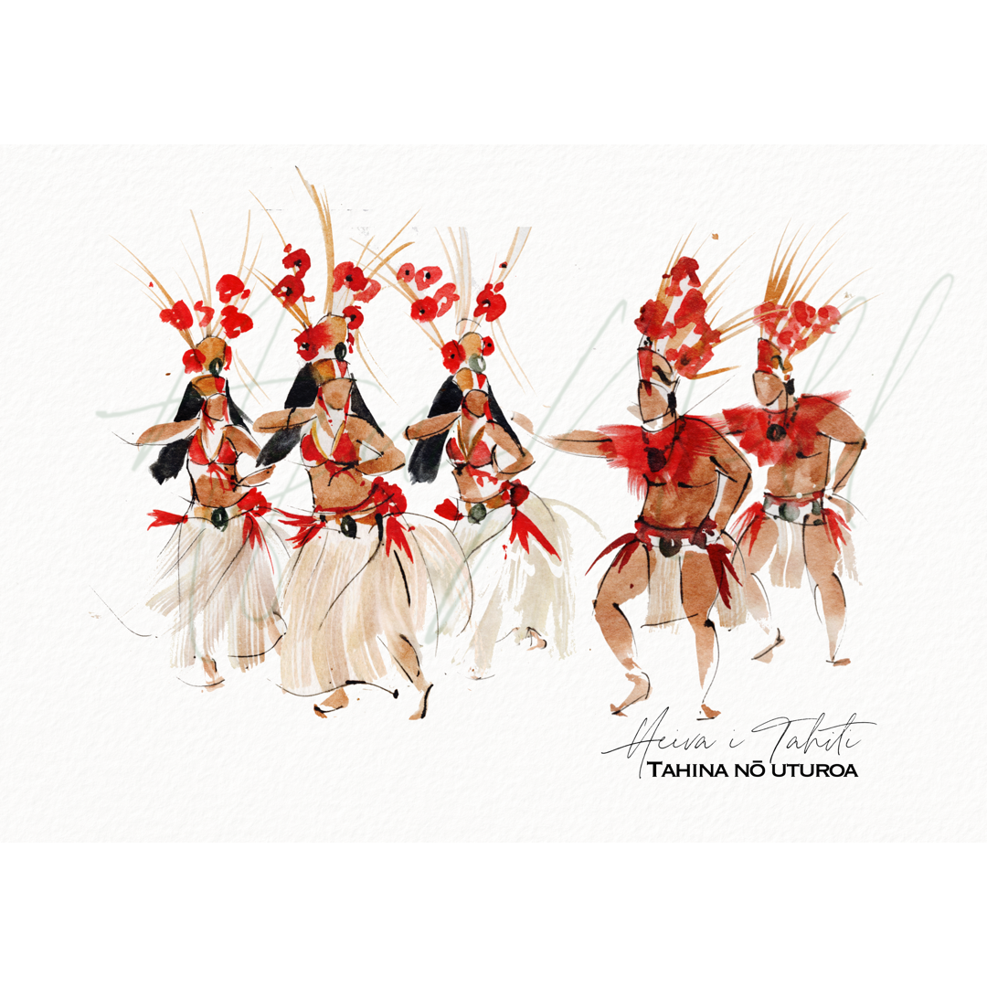 Affiche "Tahina no Uturoa grand costume" Aquanell VENDU