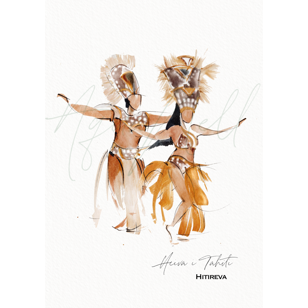 Affiche "Hitireva couple" Aquanell VENDU