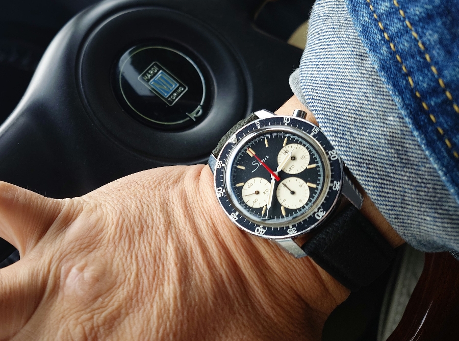 SINN 41 mm 103 A Valjoux 726 BIG EYES 1975年頃 クロノグラフ ロングS ハンドバッグ 103A
