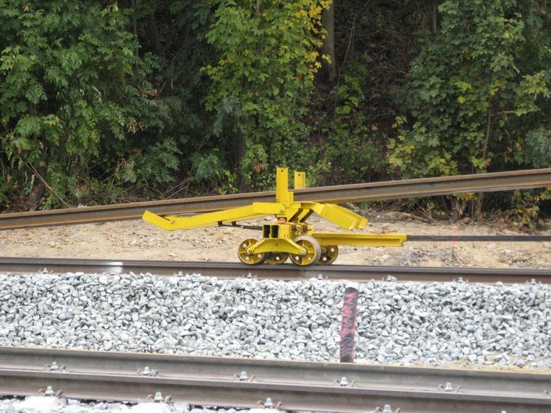 Gleisablage auf dem Spurwagen