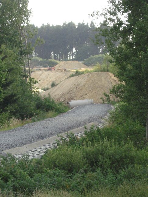 Trasse Richtung neue Bahnbrücke