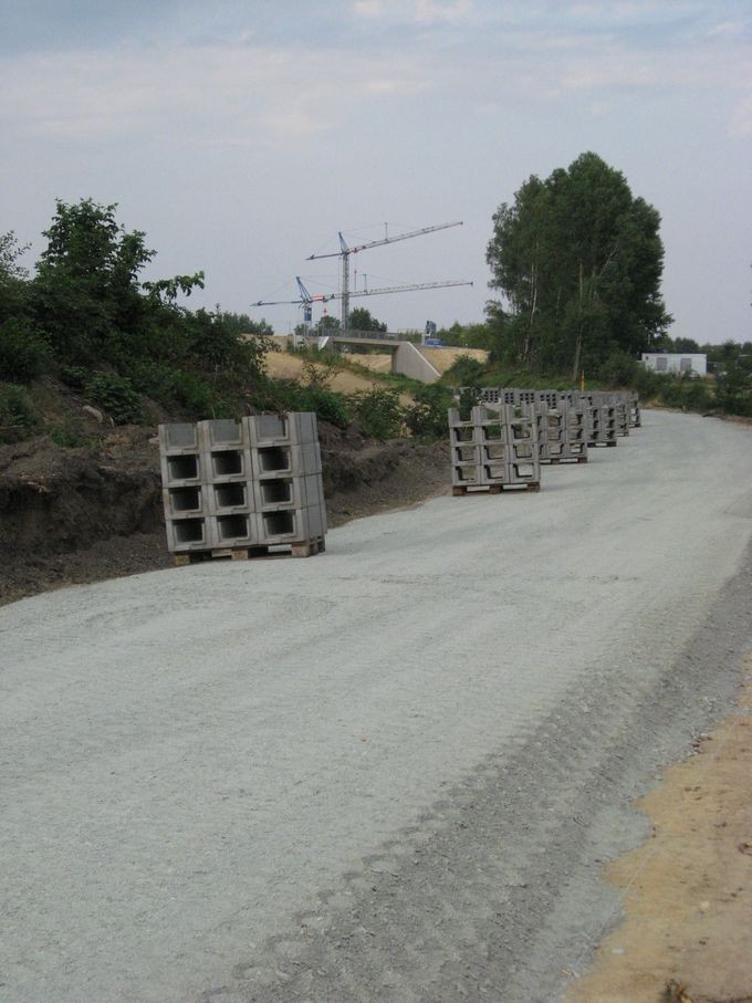 Kurz vor der neuen Bockelbergbrücke