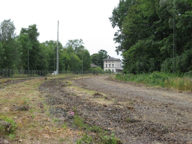 Ehemalige Gleisanlage am Bahnhof Selb-Plöberg Richtung Hof