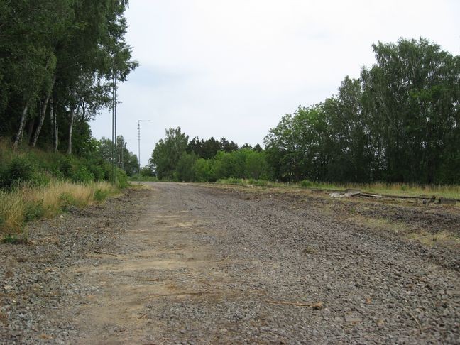 Ehemalige Gleisanlage am Bahnhof Selb-Plöberg Richtung Asch