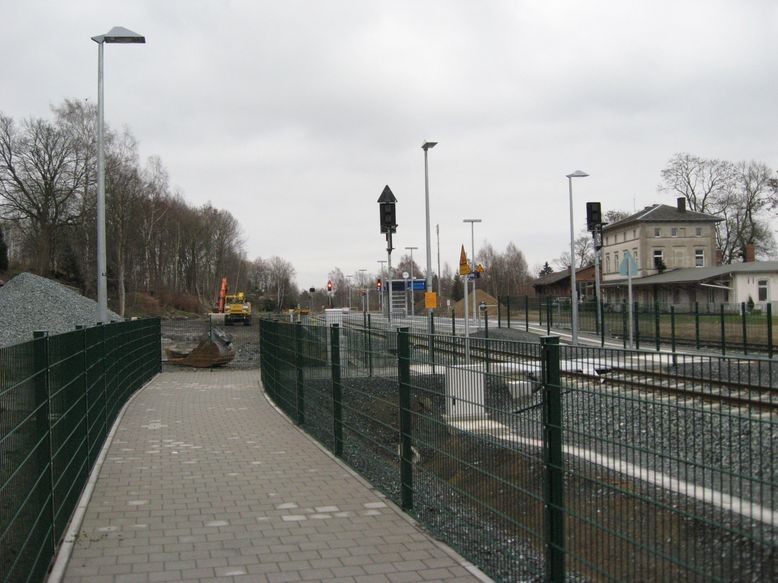 Selb-Plößberg: Blick auf Bahnsteig 