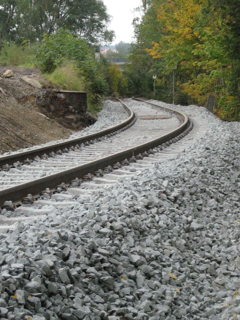 Lücke zum Anschluß an das Gleis nach Selb wurde geschlossen