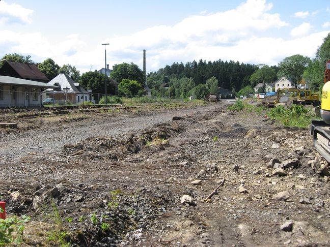 Blick zurück Richtung Bahnübergang